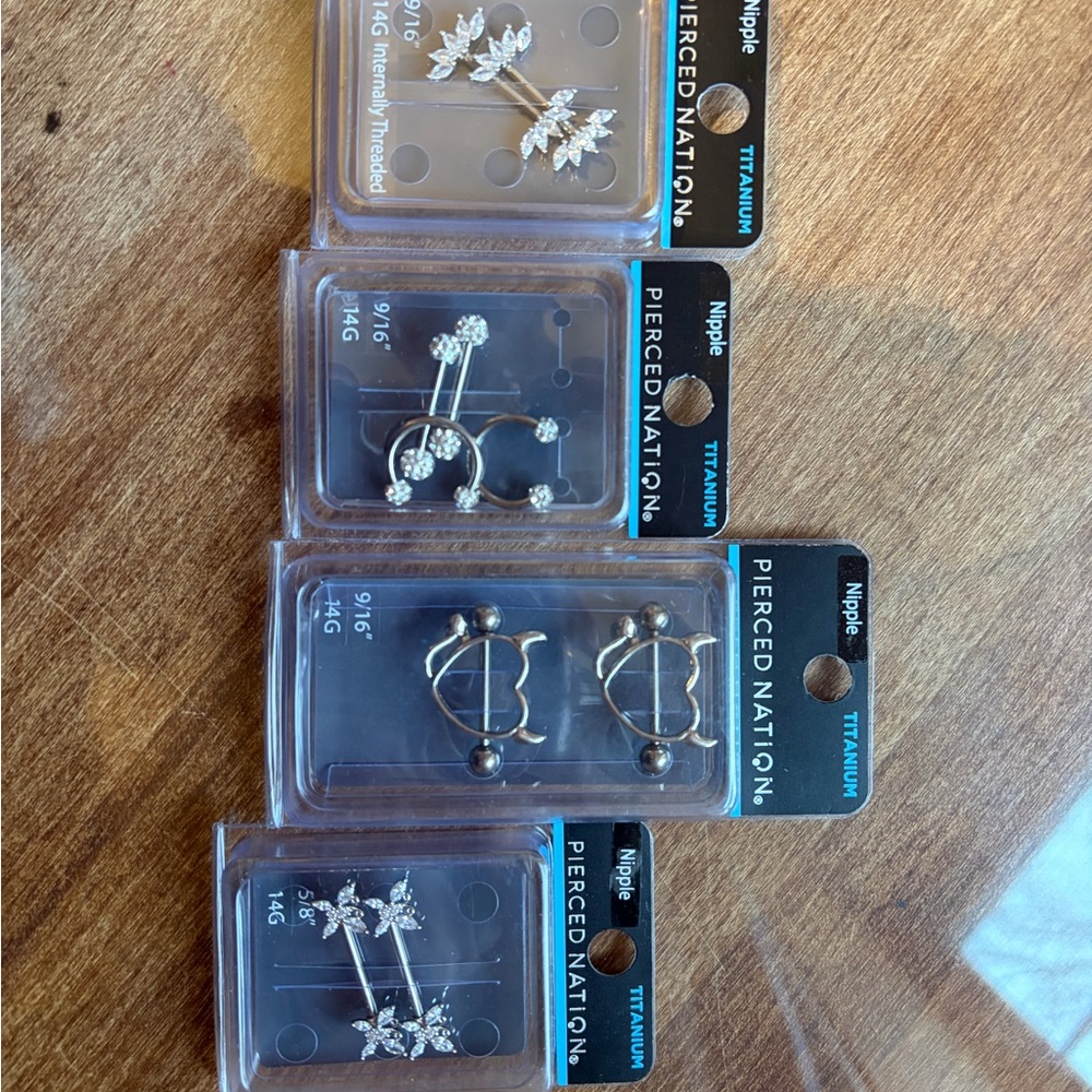 Titanium Pierced Nation Jewelry Set